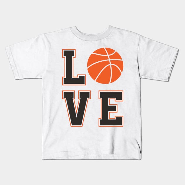 basketball love funny Kids T-Shirt by yassinnox